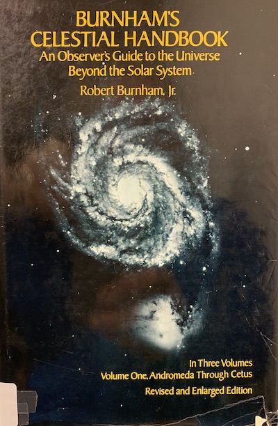 Cover of Burnhams Celestial Handbook: An Observers Guide to the Universe Beyond the Solar System, Vol. 1