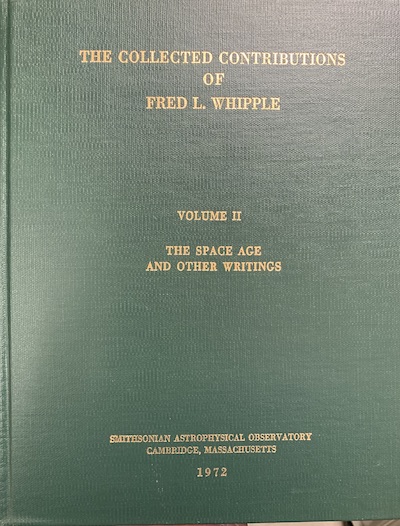 Cover of The Collected Contributions of Fred L. Whipple. Volume II, The Space Age and Other Writings