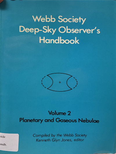 Cover of Webb Society Deep-Sky Observers Handbook, Vol. 2: Planetary and Gaseous Nebulae