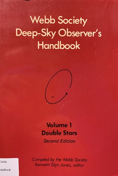 Cover of Webb Society Deep-Sky Observers Handbook Vol. 1 : Double Stars