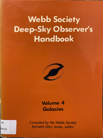 Cover of Webb Society Deep Sky Observers Handbook: Volume 4. Galaxies