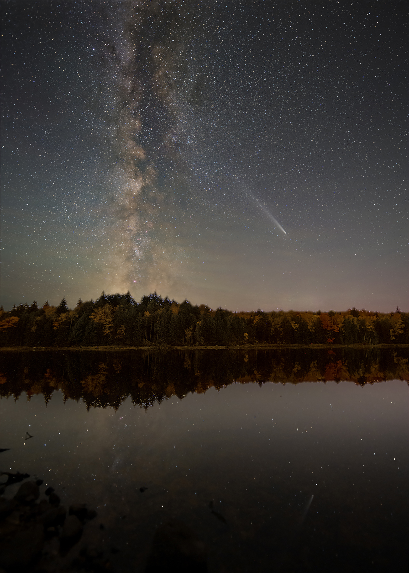 Comet C2023 A3 and the Milky Way