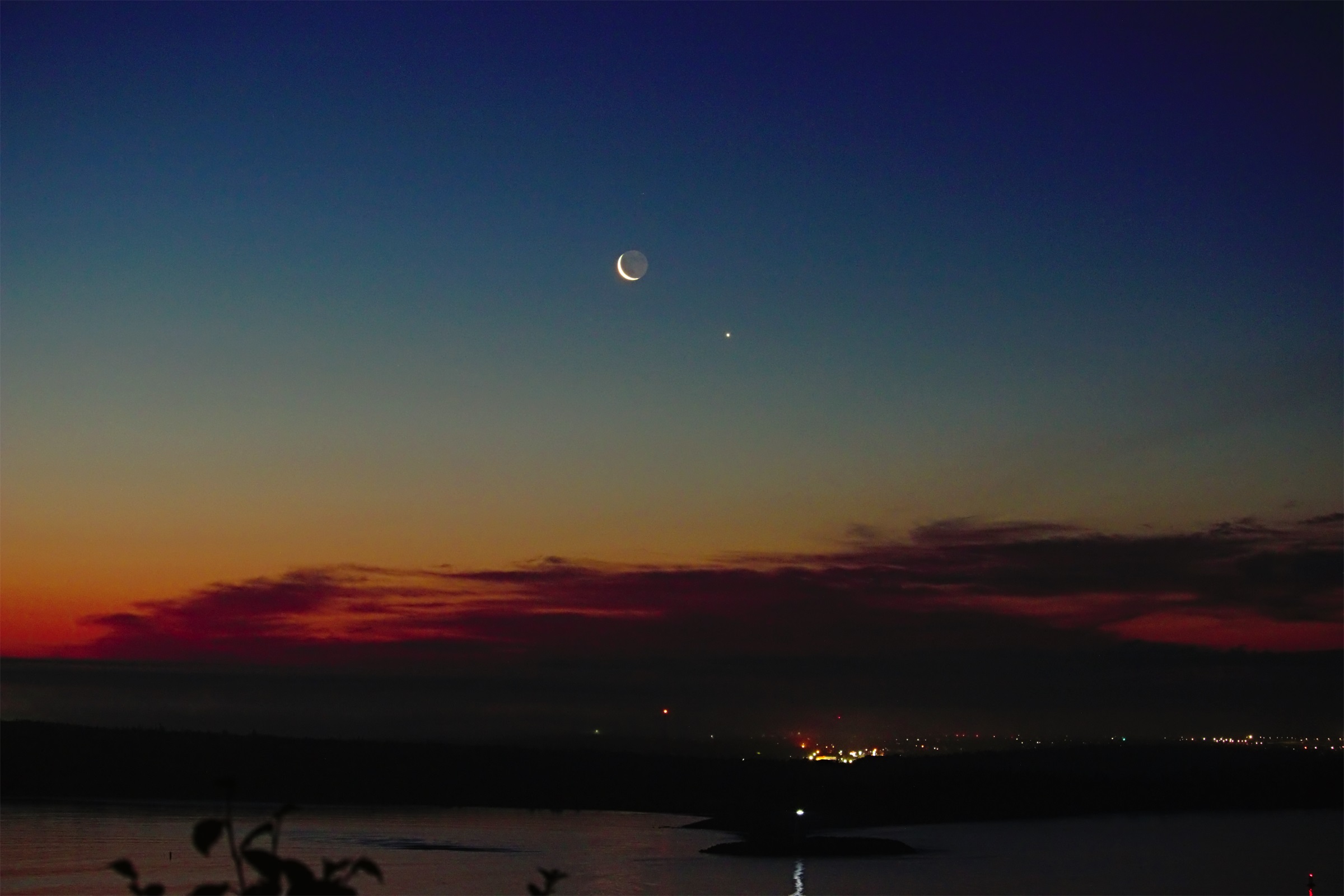 Waning Crescent Moon and Venus