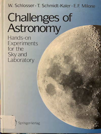 Cover of Challenges of Astronomy: Hands-on Experiments for the Sky and Laboratory