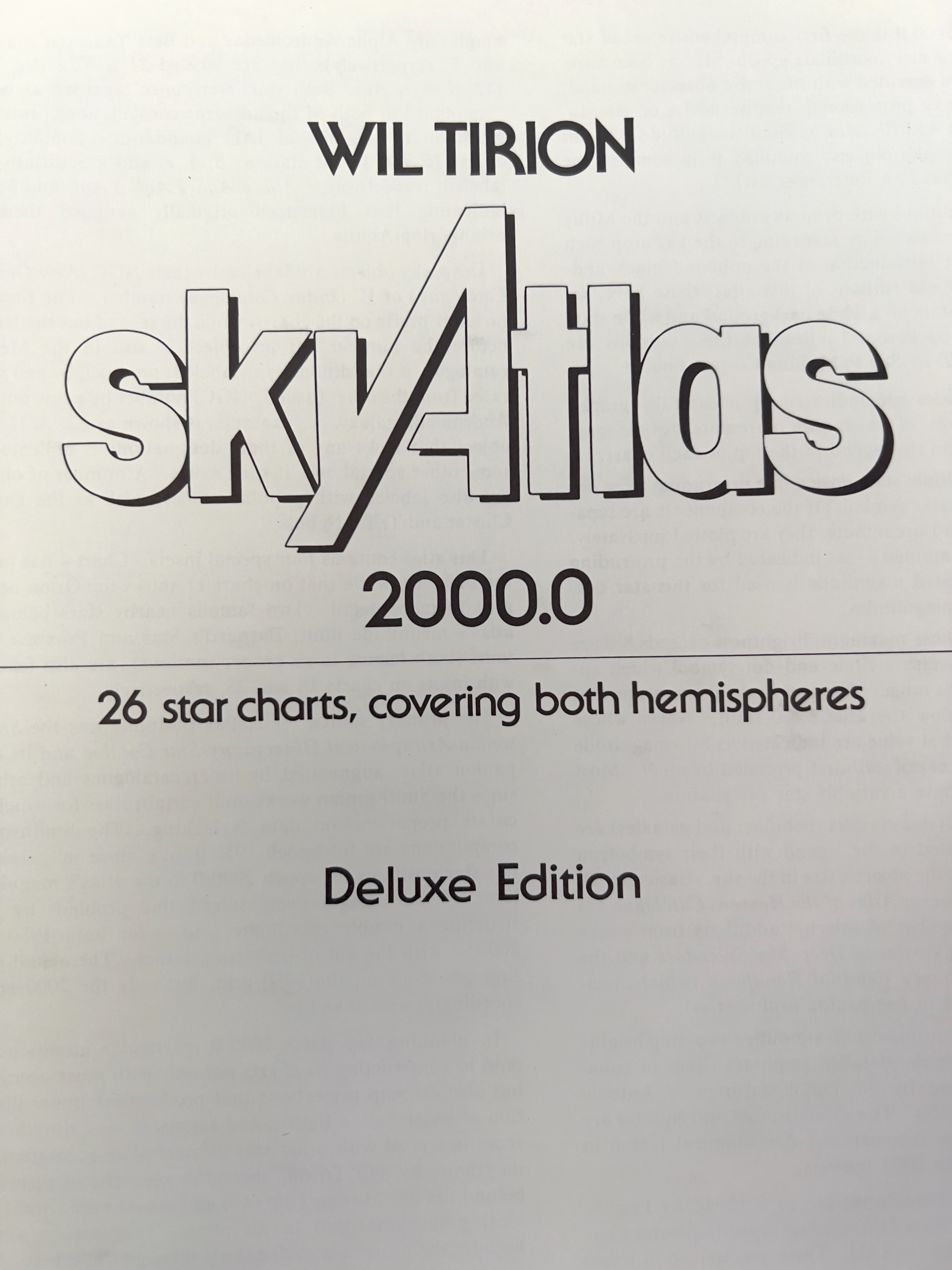 Cover of Wil Tirion  SkyAtlas 2000.0
